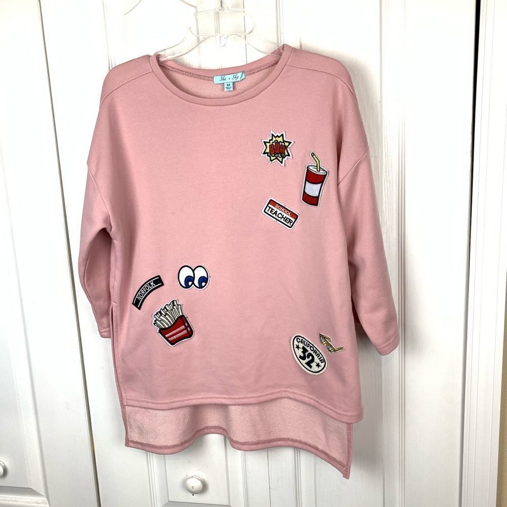 She + Sky Embellished Sweatshirt